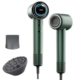 Tideway Hair Dryer Professional High-Speed Ionic Blow Dryer 110,000 RPM, Compact Hair Dryer with Magnetic Diffuser, Fast Drying with Brushless Motor Low Noise Smart Temperature Control-H11