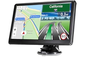 MRSXWPY 2024 Newest Car GPS Navigator 7-inch Touch Screen Real Voice prompts Turn Direction Speed Limit Warning car GPS Satellite Navigator, Lifetime Free Update World map