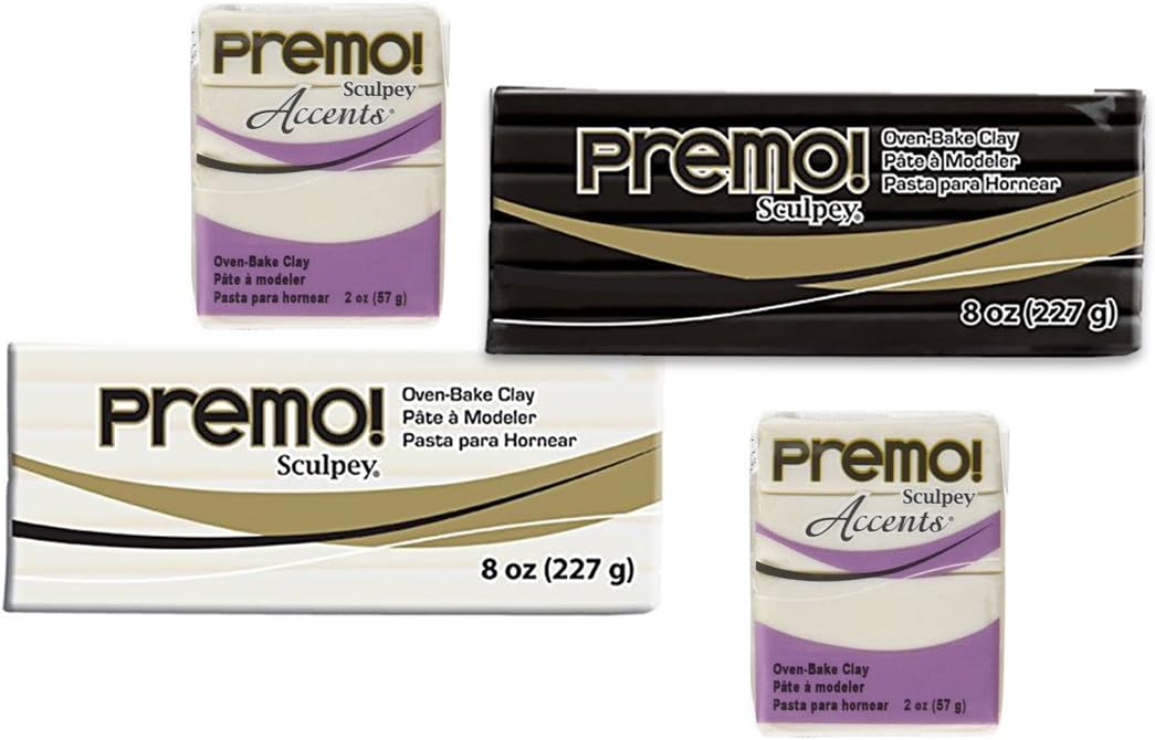 Premo Sculpey Accents Starter Pack, 6-Pack Polymer Clay - 2oz Blocks