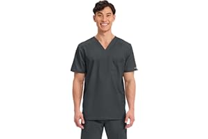Cherokee Scrub for Men's Tuckable V-Neck Top with 1 Chest Pocket, Pen Slot, Ultra Soft, Durable, 2-Way Stretch Fabric- WW690