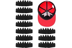 Taicols 10 Pack Black Hat Inserts, Sweat-Absorbing & Washable Cap Padding, Adjustable Brim Support for Baseball