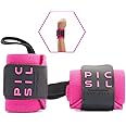 PICSIL Wrist Wraps with Double Fabric Fastener, Stretchable Wrist Straps for Weightlifting, Cotton Wrist Straps with Thumb Loop, Advanced Weightlifting Straps for Comfort and Stability