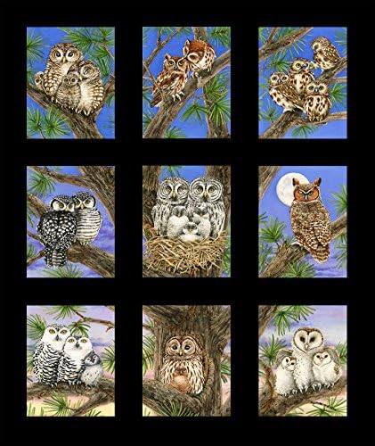 Owl Families Panel, Black, Elizabeth's Studios by Trazy Lizotte, (18 Pictures)