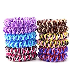plastic hair ties spiral