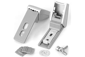 TERGTIRY 2 Pieces of 9590178 Fridge Hinges Replacement Part for Liebherr Freezer 9590124, 9590190 Hinge Set Door Handle Stainless Steel Door Repair Kit - 2 Years Warranty