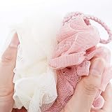 Omenluck 2pc Exfoliating Loofah Sponge Mesh Pouf Shower Bath Ball Deep Clean view 4