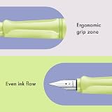 LAMY Safari Springgreen Fountain Pen EF Nib Ergonomic Grip T10 Blue Cartridge view 3