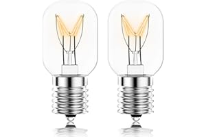 LACNOOE 8206232A Bulb 40W 125V Microwave Oven Light,Microwave Light Bulbs Under Hood 40 Watt Appliance Bulb Fit for Refrigerator,Range Hood,Stove,Dimmable,Warm White,E17 Base,Replaces 1890433,AP4512653,2 Pack