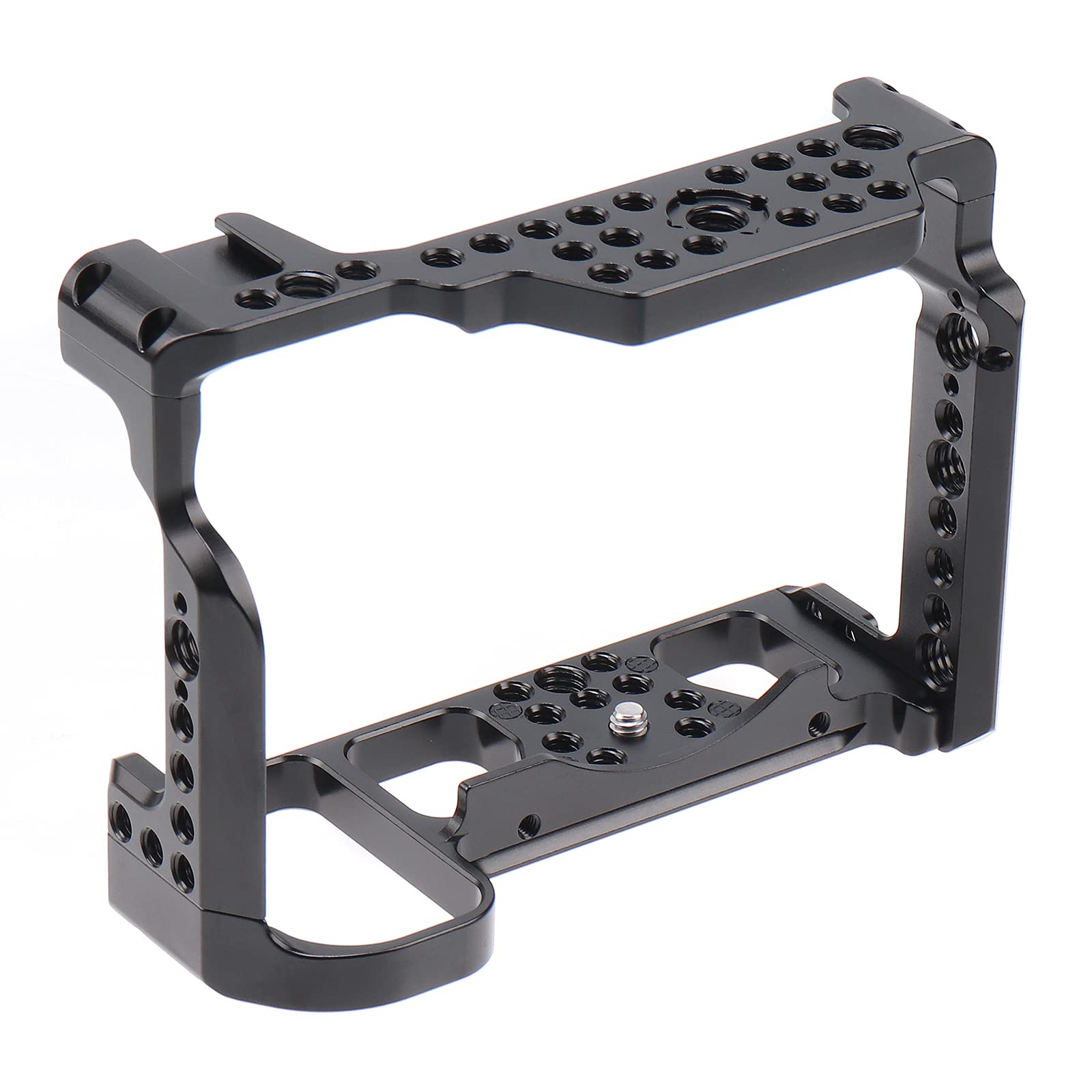 FOTGA Camera Cage Video Film Making Stabiliser Rig Aluminium Alloy with Cold Shoe Shoe and 1/4 Inch 3/8 Inch Screws for Canon EOS R5 R6