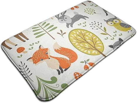 SESILY Woodland Animal Print Door Mat Alfombrilla de baño Alfombrilla