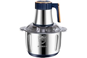 Multifunctional Stainless Steel Meat Grinder, 5L Stainless Steel Large Capacity Fully Automatic Meat Grinding Machine, Small 