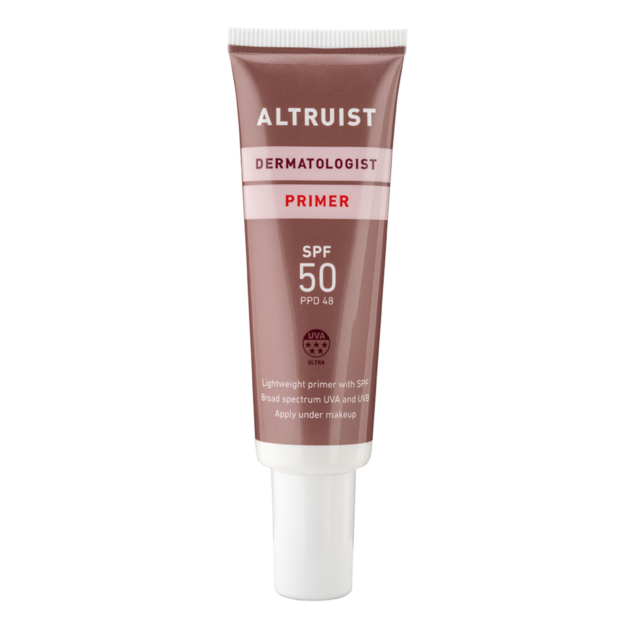 Altruist Primer SPF 50, Lightweight Invisible Makeup Primer with 5-Star Ultra UVA PPD 48, Broad Spectrum UVA/UVB Protection, Non-Sticky, Fast-Absorbing, Fragrance-Free, 30 ml