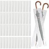 Klmnop 500 Pcs Clear Disposable Wet Umbrella Rain Bags, Universal Heavy Duty Umbrella Sleeve, Big Plastic Covers for Wet Umbrellas Keep Church Lobby Floors Dry(Clear)