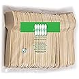 Perfect Stix - Green Spoon 95-100ct Green Spoon 95- Wooden Square Compostable Cutlery Taster Spoon with Concave, 3-1/2" Length, 100ct
