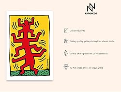 Nationcog People Dancing, Abstract Print, Funny