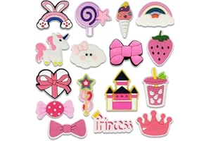 SHEIZSCHY 16Pcs Howdy Medical Coffee Summer Autism Bookish Princess Purple Witch Jesus Plants Dominican Shoe Charms for Croc Bubble Slides Sandals Clogs, Shoe Decorations for Adults Women Girls Boys