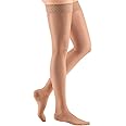 mediven Sheer & Soft for Women, 20-30 mmHg - Closed Toe Leg Circulation, Thigh High Compression Stockings with Lace Top Band, Sheer Leg Support Compression Hosiery, IV, Natural