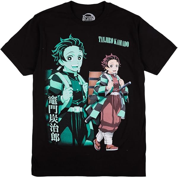 Amazon.com: Demon Slayer Framed Tanjiro Crew Neck Short Sleeve