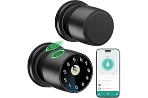 IRONZON Fingerprint Door Knob Fingerprint Door Lock with App Control Smart Door knob for Bedroom, Biometric Door Lock for Apartment Office and Garages