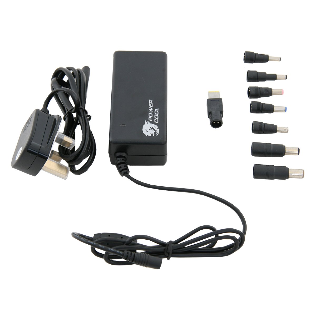 Powercool PC-ACU90H-S V4 90W 19V 4.74A Universal Laptop AC Adaptor With 8 TIPS - Black