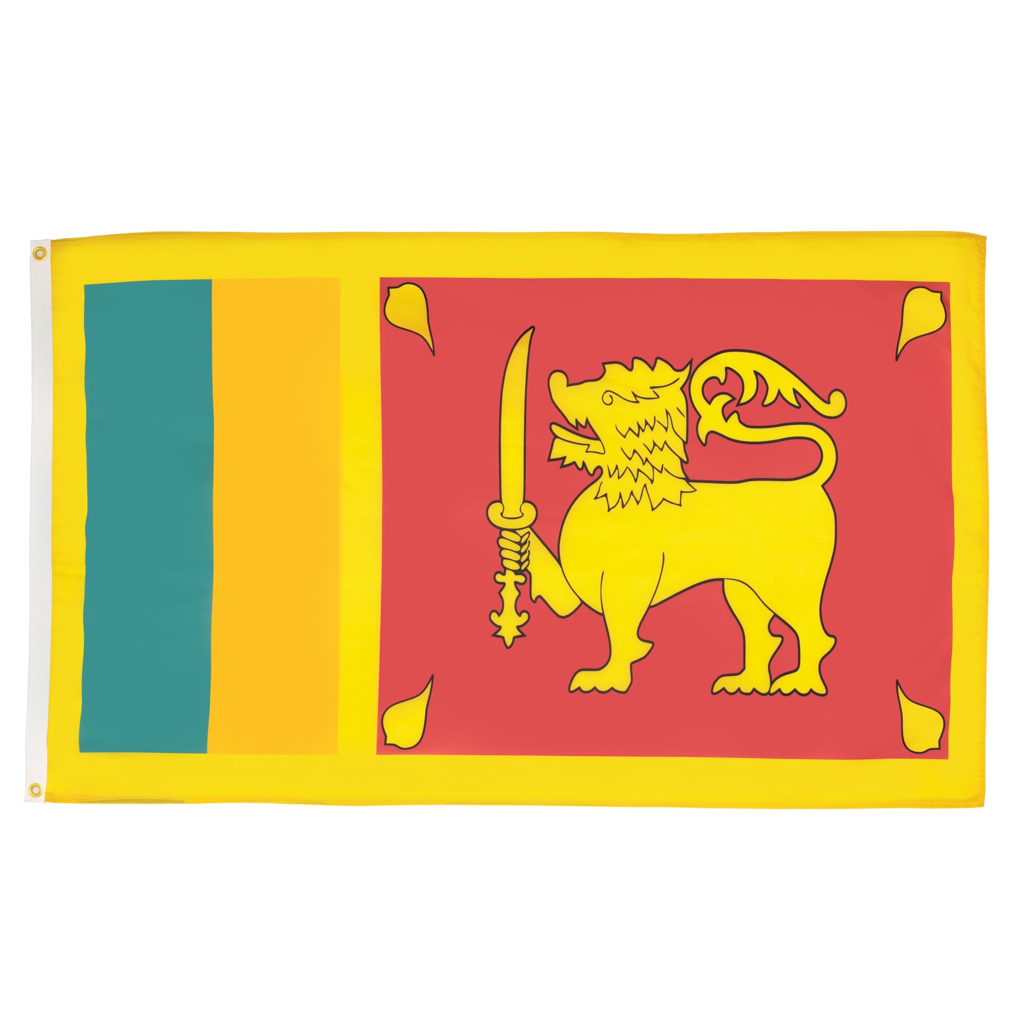 AZ FLAG - Sri Lanka Flag - 3x5 Ft - Light Polyester Sri Lankan Banner with Two Brass Eyelets - Fade Resistant - Vivid Colors - 3' x 5' Feet - 150x90 Cm