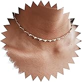 Xduargs Boho Heart Choker Necklace Vintage Love Heart Necklace Gold Heart Bead Necklace Minimalist Heart Chain Necklace Jewelry for Women