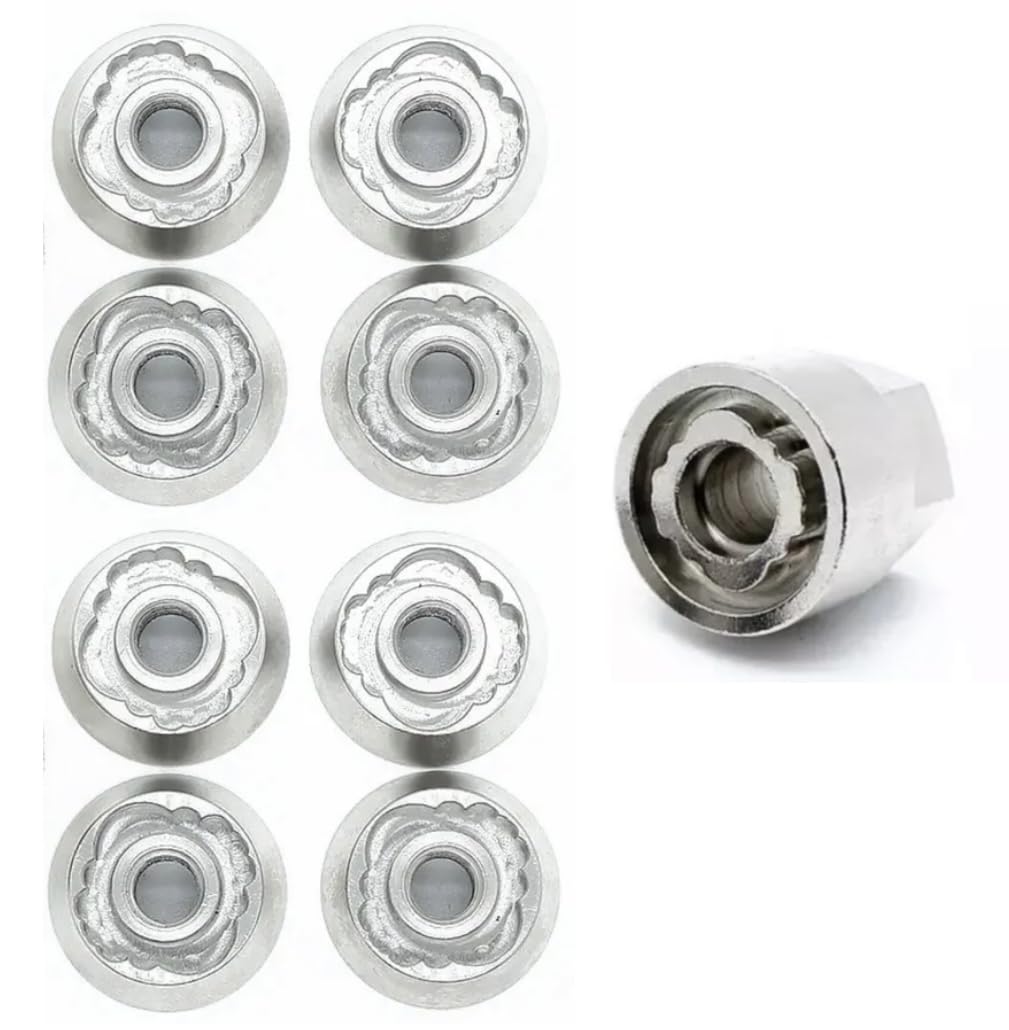 8 x M8 Fits TentBox/Roof Tent - Anti-Theft HIGH Security Nuts Tamperproof Lock Nut Set
