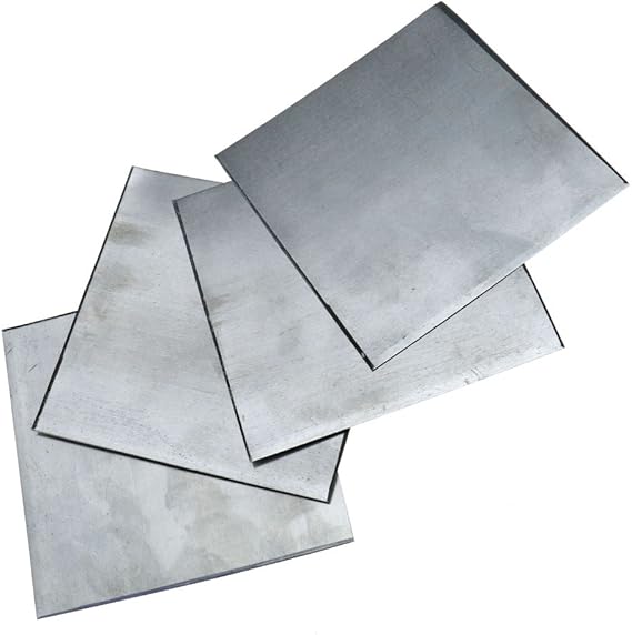 5 Pcs Pure Zinc Zn Plate for Science Lab 100x100x0.2mm High Purity 99.