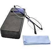 SANHOOPOLO Computer Blue Light Blocking Glasses For Men And Women Computer Gaming Glasses Metal Half Frame Clear Lens