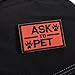 MEIKAI Set of 2 Service Dog /Ask to Pet/K9 Dog Embroidered Tactical Morale Velcro Patch Badge for Dog Harness & Vest (Ask to Pet orange)