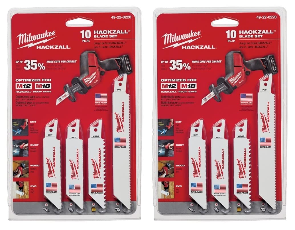 Milwaukee Saber Saw Blade Hackzall Set, 49220220