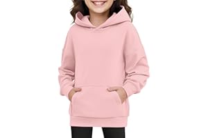 AUSELILY KIDS Kids Hoodeis Girls Cute Sweatshirts Pullover Long Sleeve Crewneck Drop Shoulder Tops 2025 Trendy