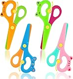 LOVESTOWN Toddler Safety Scissors, 4PCS Blunt Tip