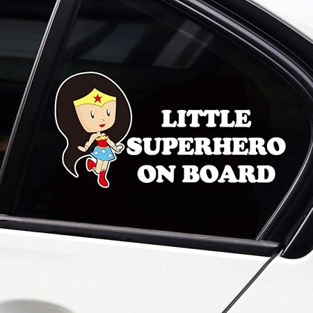 Amazon Co Jp Vylymuses Little Superhero Baby On Boardステッカー 反射カーステッカー デカールカースタイリングドア ボディウィンドウ ビニールステッカー 車の装飾 車のリアウィンドウ ステッカー 車用デカール Xmc 392 車 バイク
