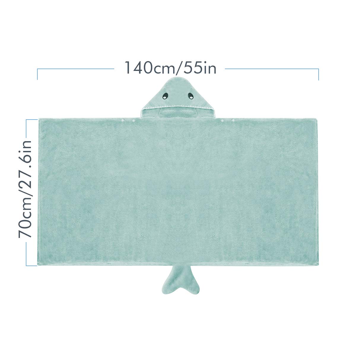 Kids Bath Towels,Premium Hooded Towel for Toddlers Highly Absorbent Coral Fleece Bathrobe for Boys Girls-27.5\