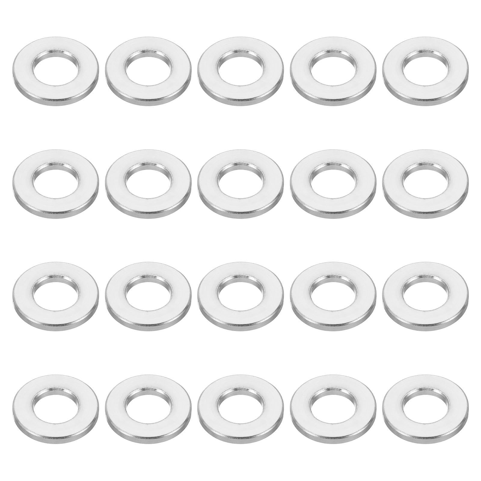 PATIKIL M8 Aluminum Spacers, 20Pcs Metal Spacer Aluminum Round 8.2mm ID x 16mm OD x 2mm L Thickness Aluminum Spacer Screw Standoff for 5/16" or M8 Screw Bolts