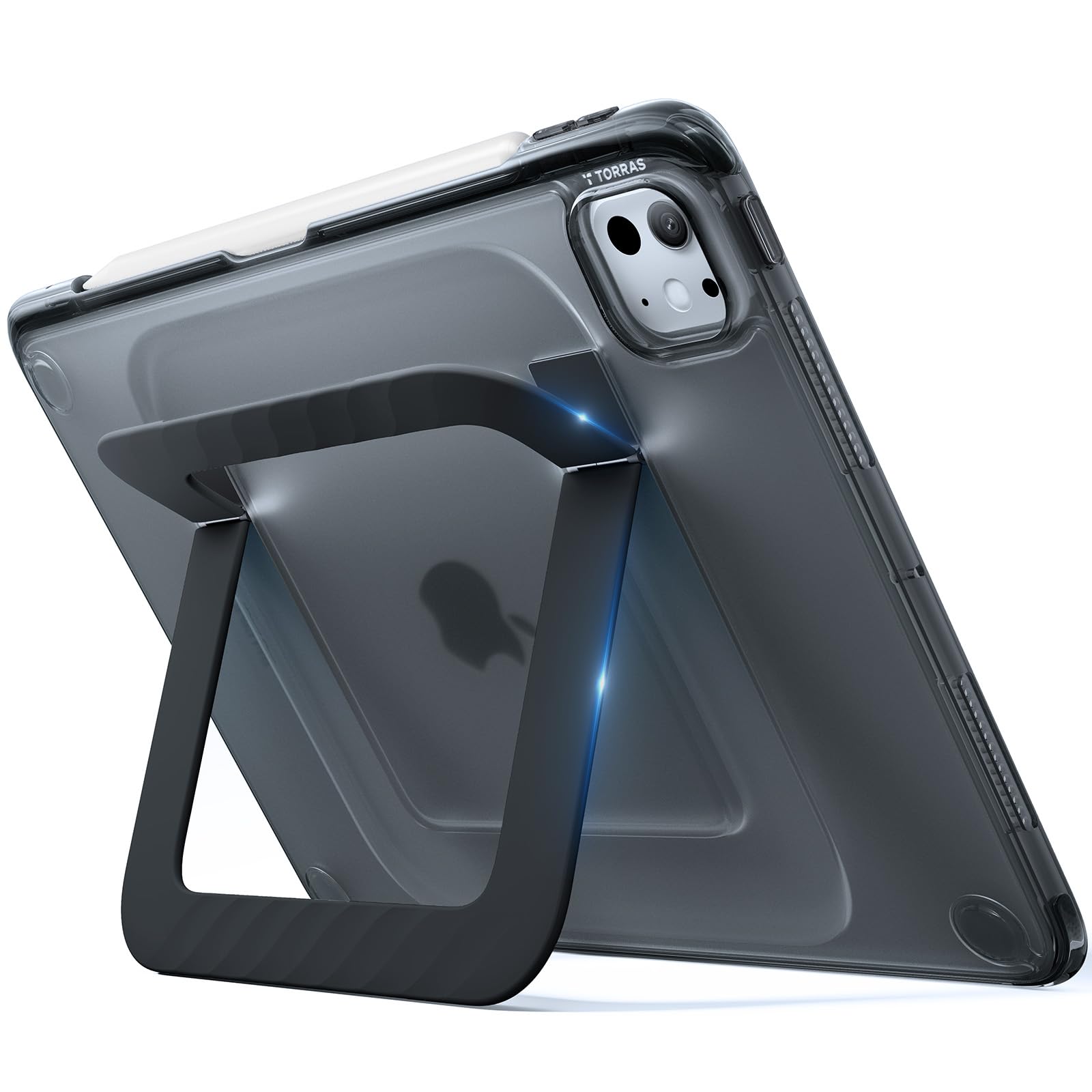 Photo 1 of TORRAS Ostand K3 Neo for iPad Pro 11 Inch Case M5 (2025) / M4 (2024), Viewing Angles Adjustable,Ultra Stable Stand, Shockproof Protective Slim Kickstand Case with Pencil Holder, Obsidian Black