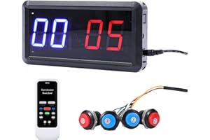 Ledbrigym Electronic Score Keeper Scoreboard with Remote for Cornhole Basketball Ping Pong Table Tennis Badminton Volleyball Baseball Billiard Squash Quiz Kids Electronic Digital Clock