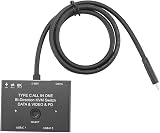 Oikabio KVM Switch USB C 8K 30Hz 100W PD Bidirectional 1x2 2x1 Data Video view 3