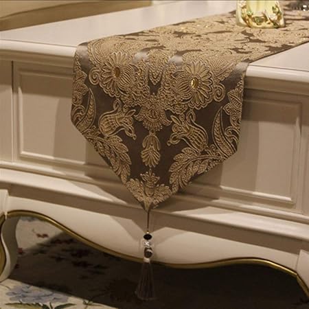 WENJUN Tischläufer, Weiße Spitze Tischläufer Overlay Rustikale Schicke