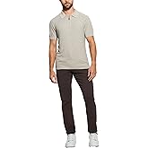 GUESS Mens Checkered Zip Kyle Polo