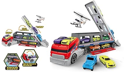 Toys Bhoomi Easy to Carry Giant Garage Cars Transport Vehicles Long Haul Carrier Truck Kids Toys for Boys & Girls Stores Upto 22 Vehicles