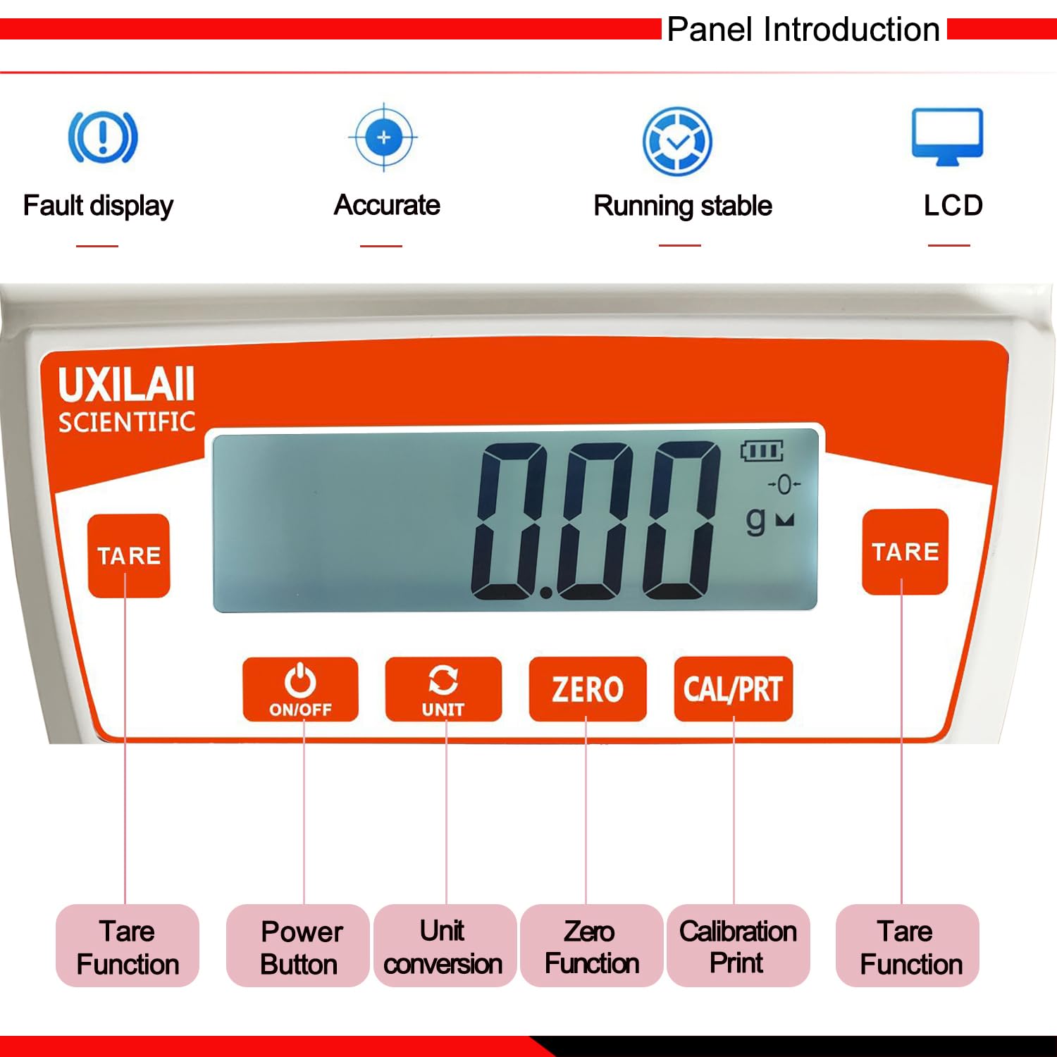 UXILAII SCIENTIFIC Lab Scale 0.01g Digital Precision Analytical Balance ...