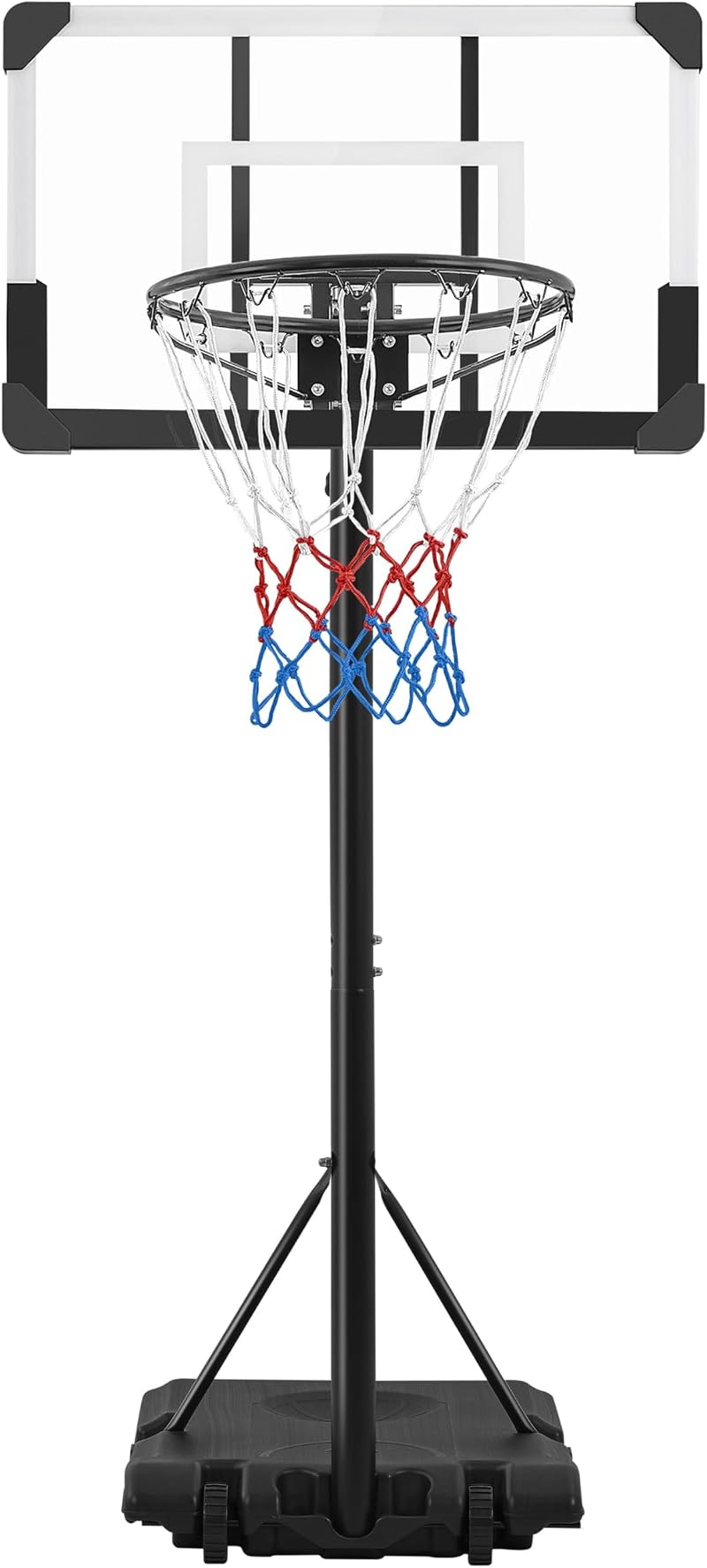 Yaheetech Portable Basketball Stand 28in Backboard Adjustable 182-213cm