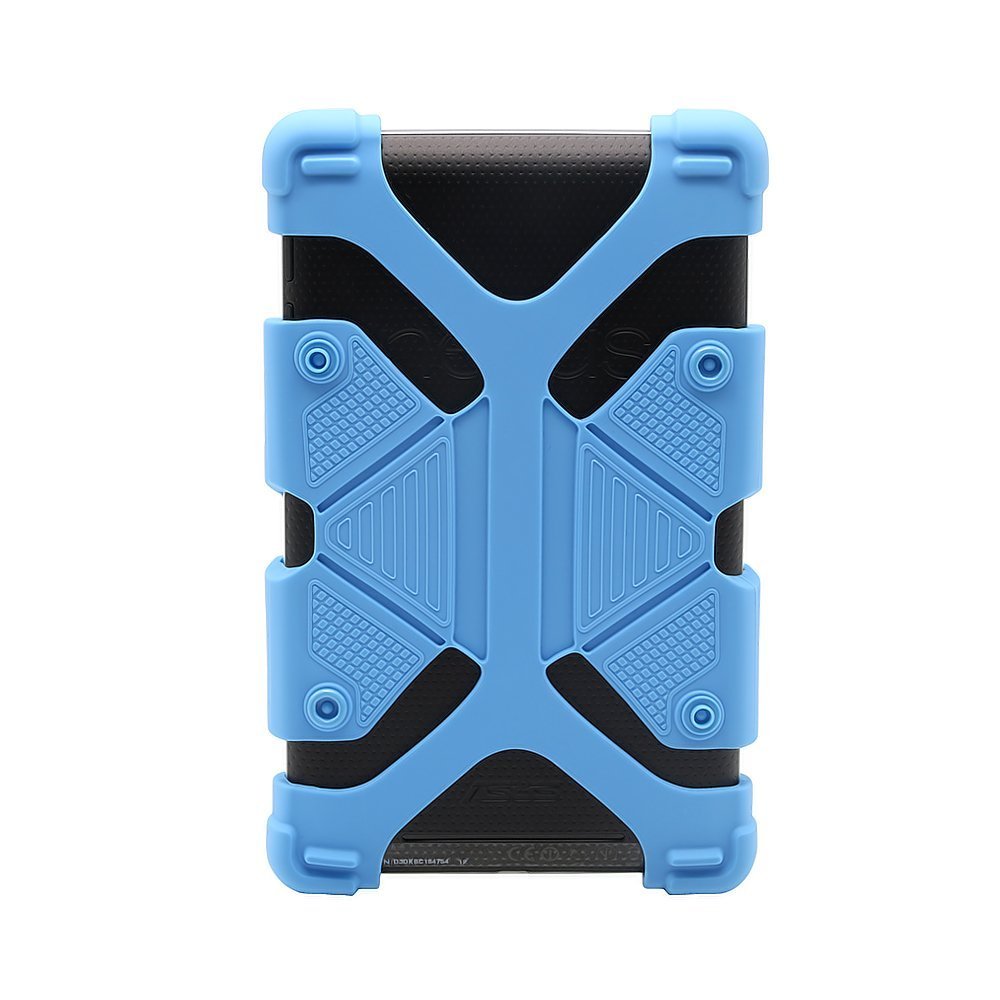 Photo 1 of CHINFAI Universal 7 inch Tablet Case Shockproof Silicone Stand Cover for All Versions RCA Voyager Vankyo Yuntab Samsung Google Nexus MatrixPad Z1 Huawei 7" Android Tablet and More, Blue