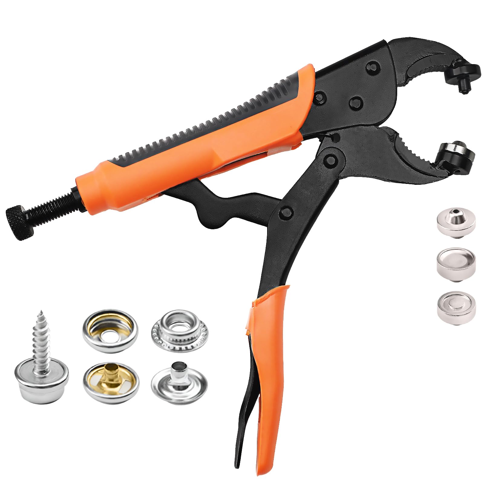 Photo 1 of Heavy Duty Snap Button Kit - Snap Fastener Kit Tool with 30 Set 15mm Metal Snaps Used for Fabric, Clothing, Boat Cover