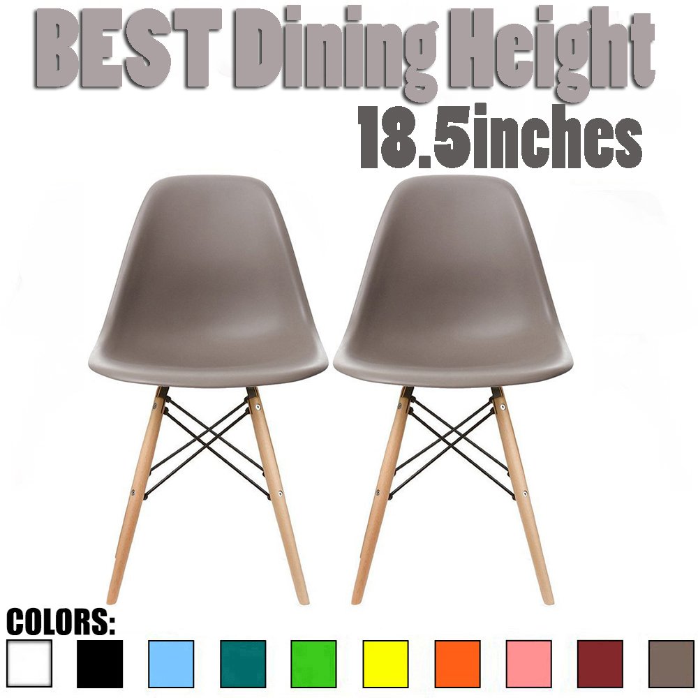 Best grey eames plastic molded chairs