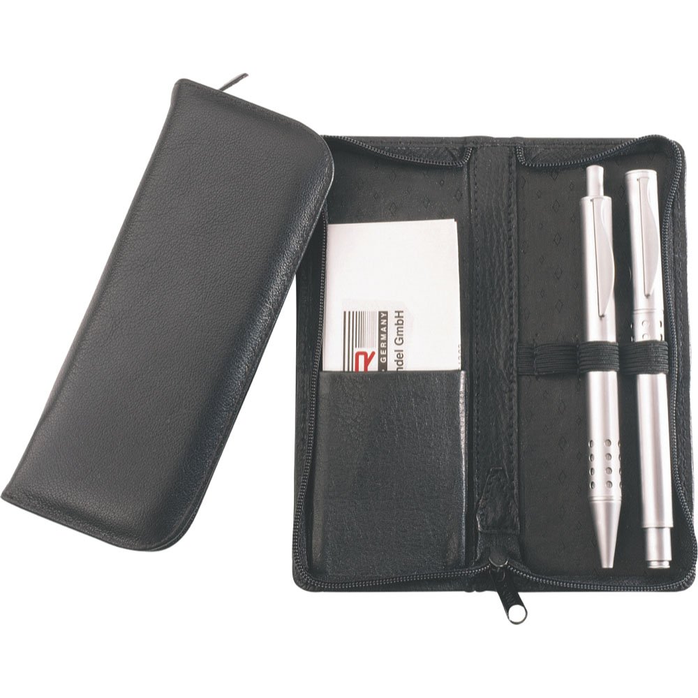 Alassio, Pencil Case, for 3 Pens, Black