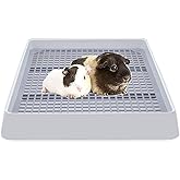 Fantperful Rabbit-Litter Box-Toilet Pan Bunny-Potty - Restroom Pet Tray Trainer with Grate for Guinea Pigs Hamster Chinchilla