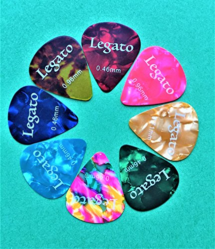 Legato Electric Guitar Strings Professional - (2 Sets) Nickel Alloy w/ 6 Guitar Picks (Super Light 09-42) Coated